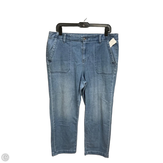 Jeans Cropped By Chicos In Blue Denim, Size: 12