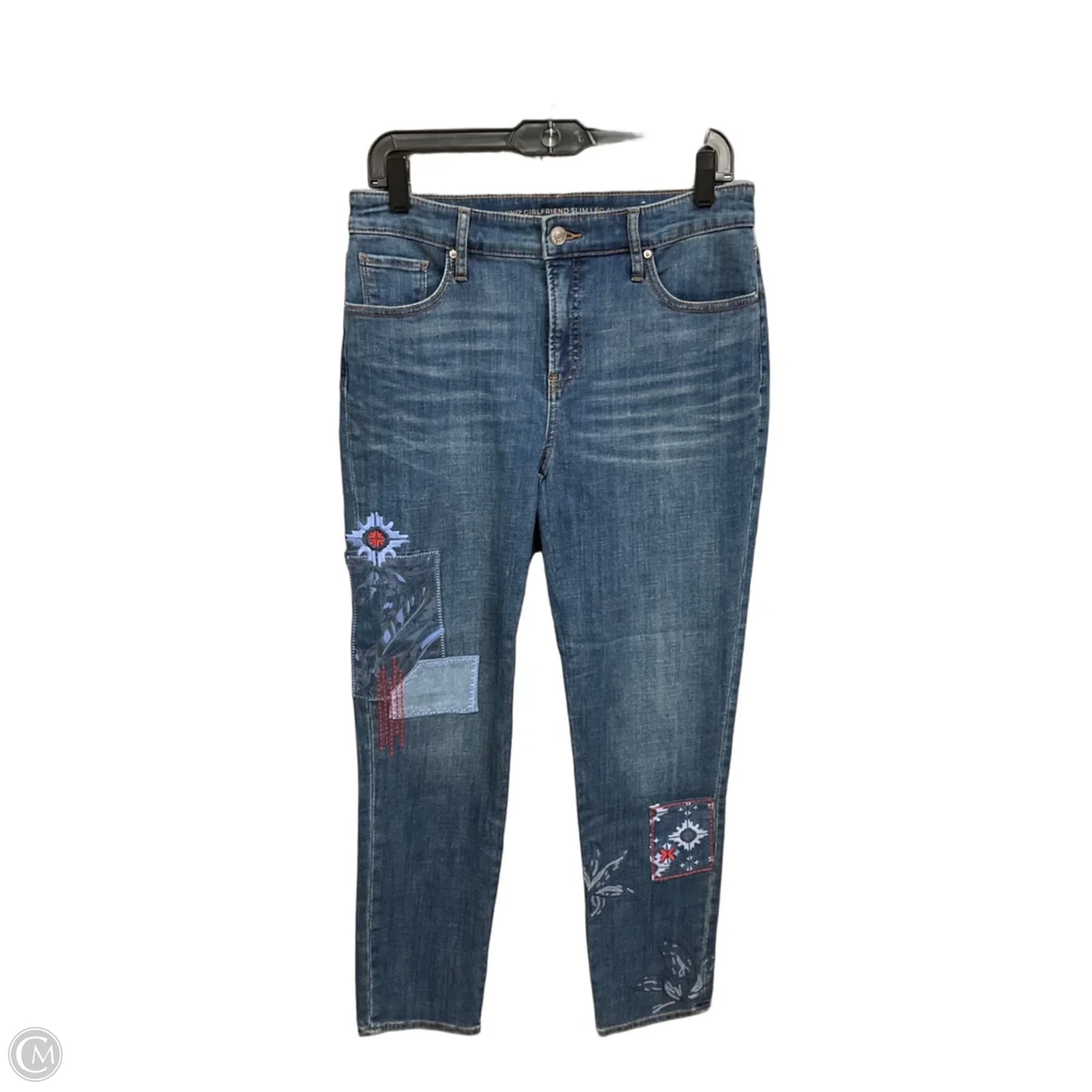 Jeans Straight By Chicos In Blue Denim, Size: 6