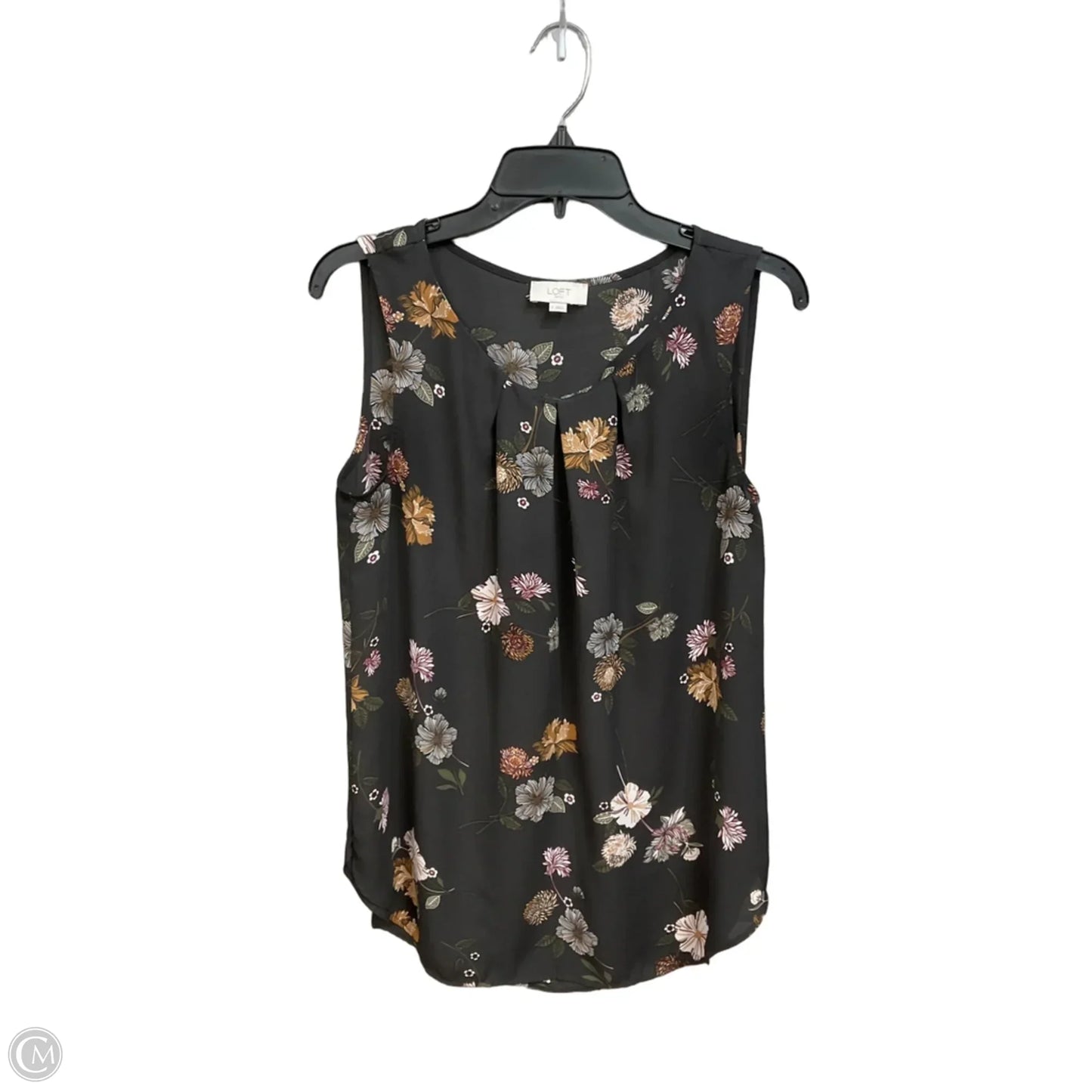 Top Sleeveless By Loft In Floral Print, Size: S