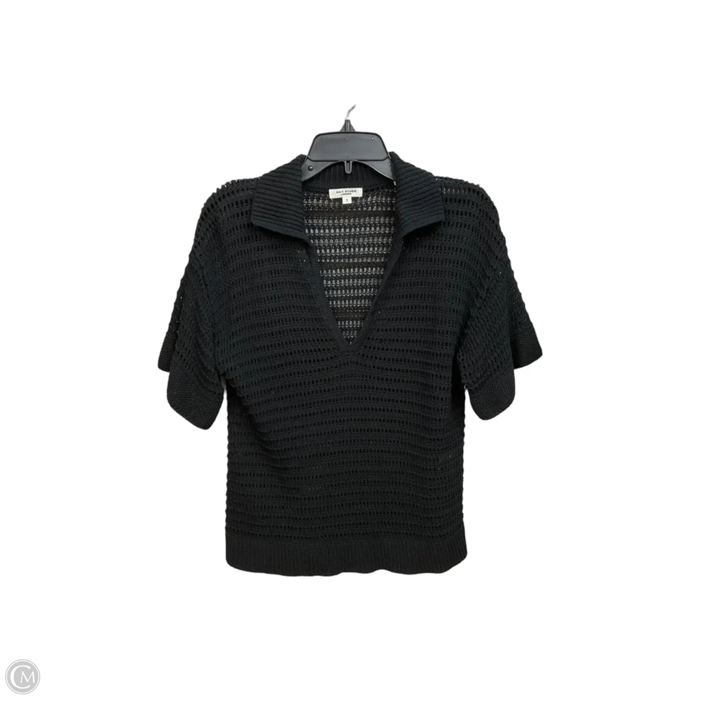 Top Short Sleeve By Max Studio In Black, Size: S