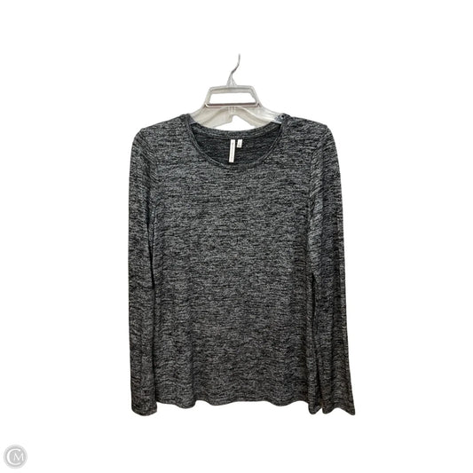 Top Long Sleeve By Banana Republic In Black & Grey, Size: M