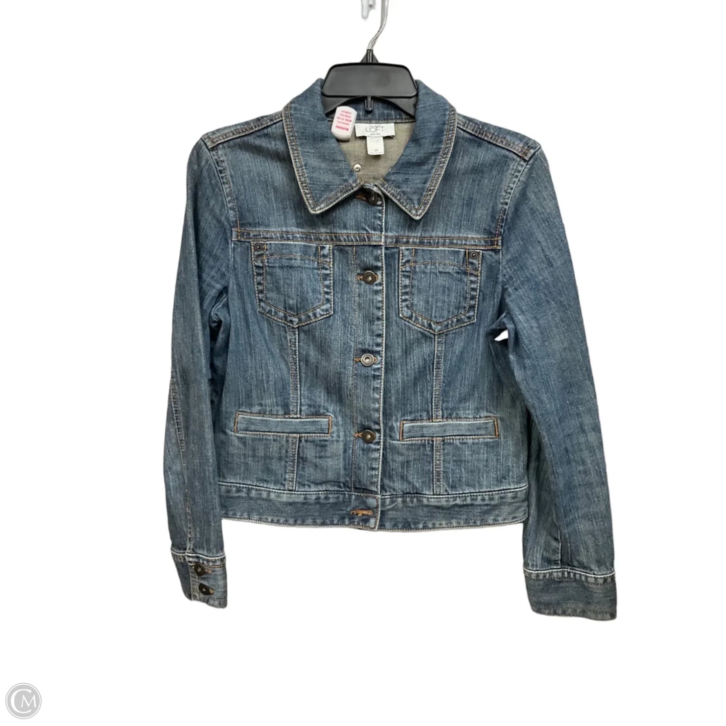 Jacket Denim By Loft In Blue Denim, Size: Sp