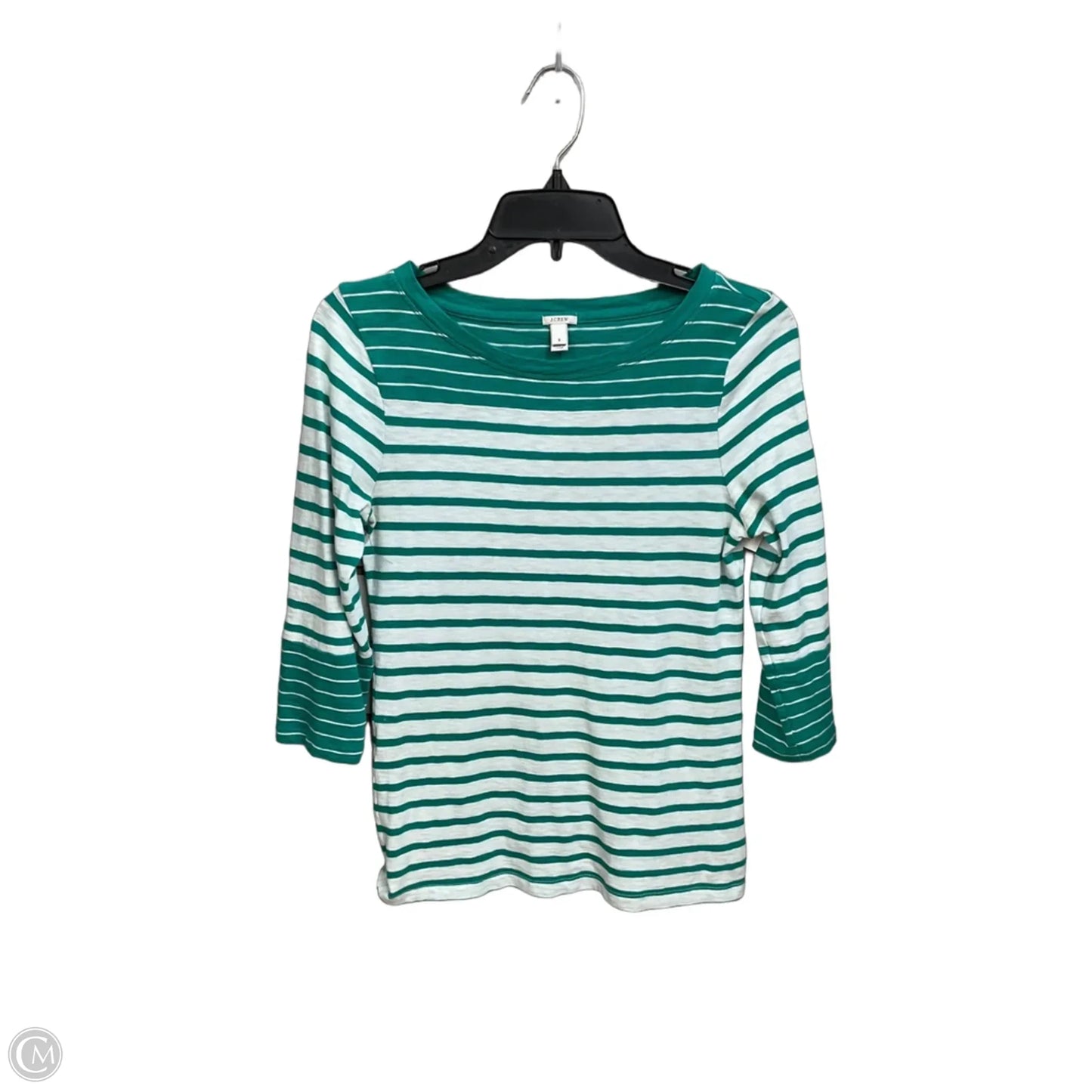 Top 3/4 Sleeve By J. Crew In Striped Pattern, Size: S
