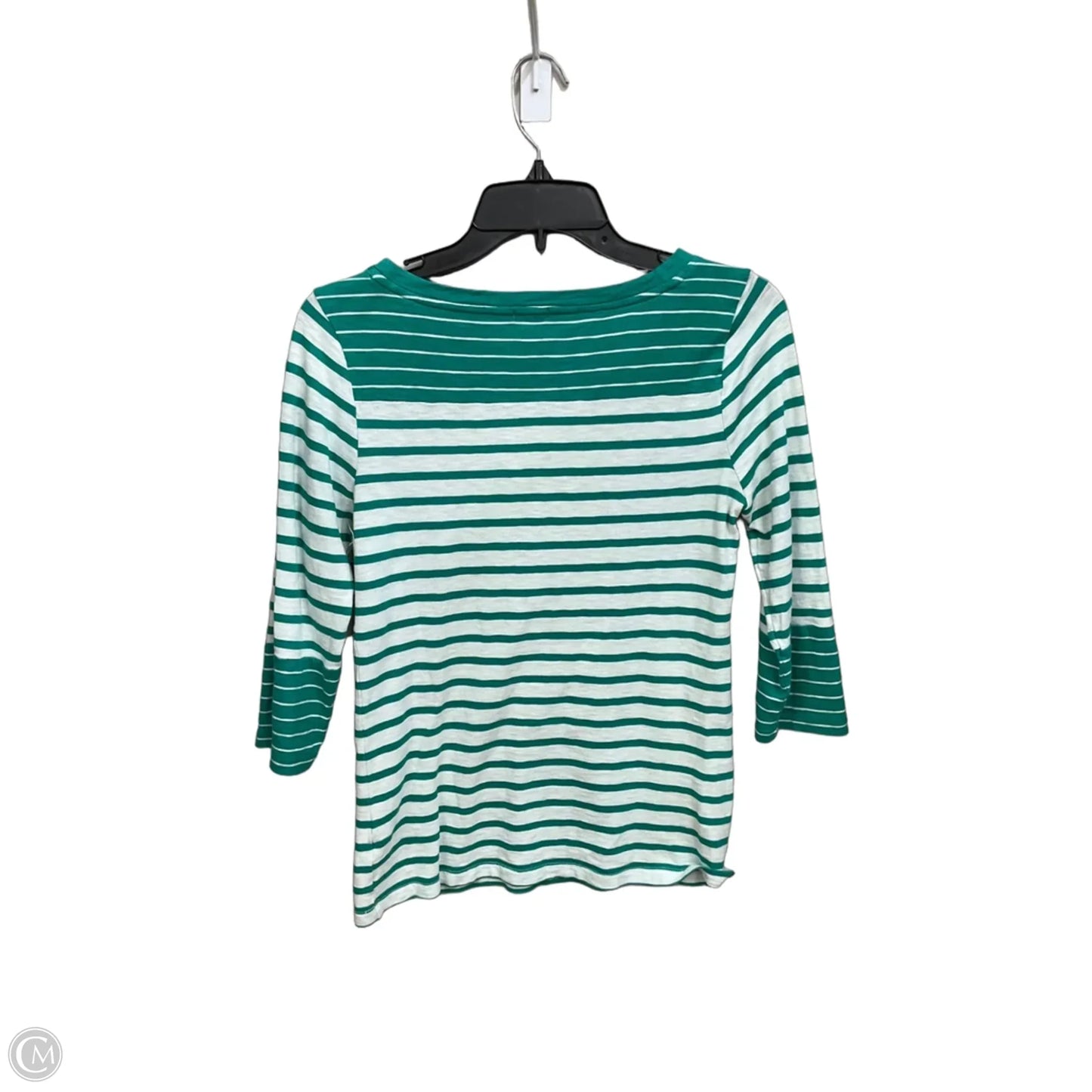 Top 3/4 Sleeve By J. Crew In Striped Pattern, Size: S