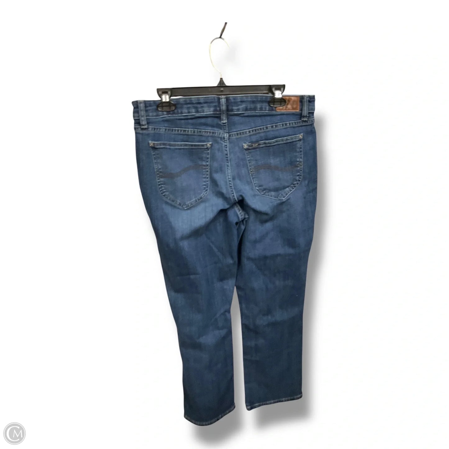 Jeans Straight By Lee In Blue Denim, Size: 14