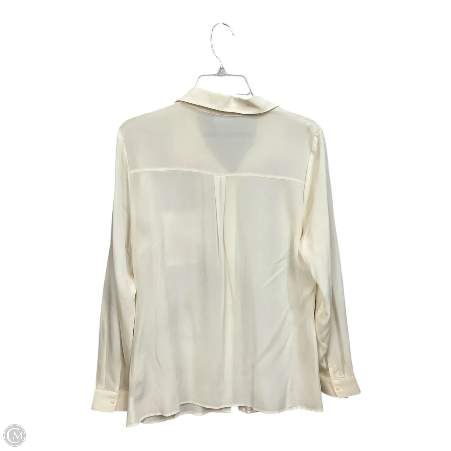 Blouse Long Sleeve By Worthington In Cream, Size: L