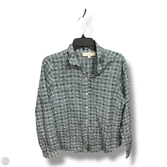 Blouse Long Sleeve By Loft In Floral Print, Size: Lp