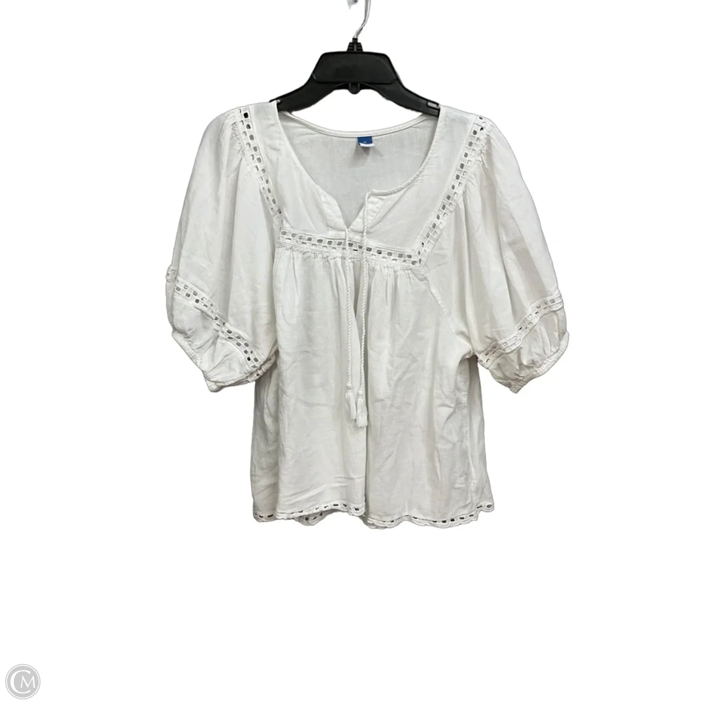 Top Short Sleeve By Old Navy In White, Size: Xl