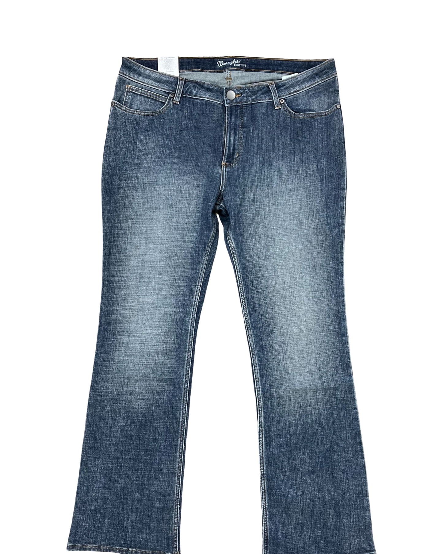 Jeans Boot Cut By Wrangler In Blue Denim, Size:14