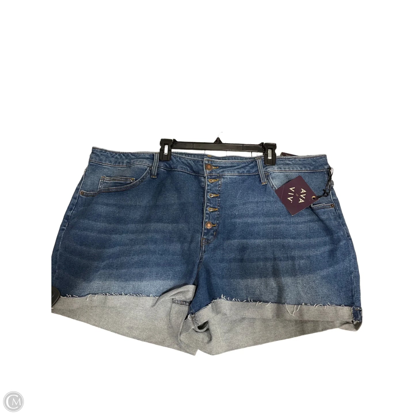 Shorts By Ava & Viv In Blue Denim, Size: 26