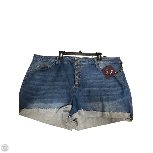 Shorts By Ava & Viv In Blue Denim, Size: 26