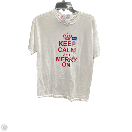 Top Short Sleeve Basic By Gildan In White, Size: M