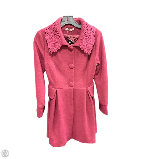 Coat Wool By Clothes Mentor In Red, Size: Xs