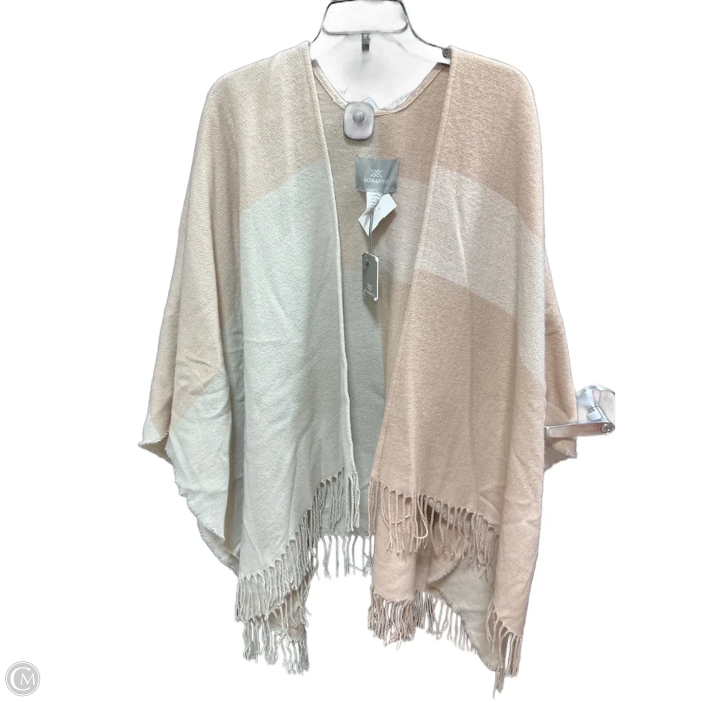 Shawl By Clothes Mentor In Pink & Tan, Size: Osfm