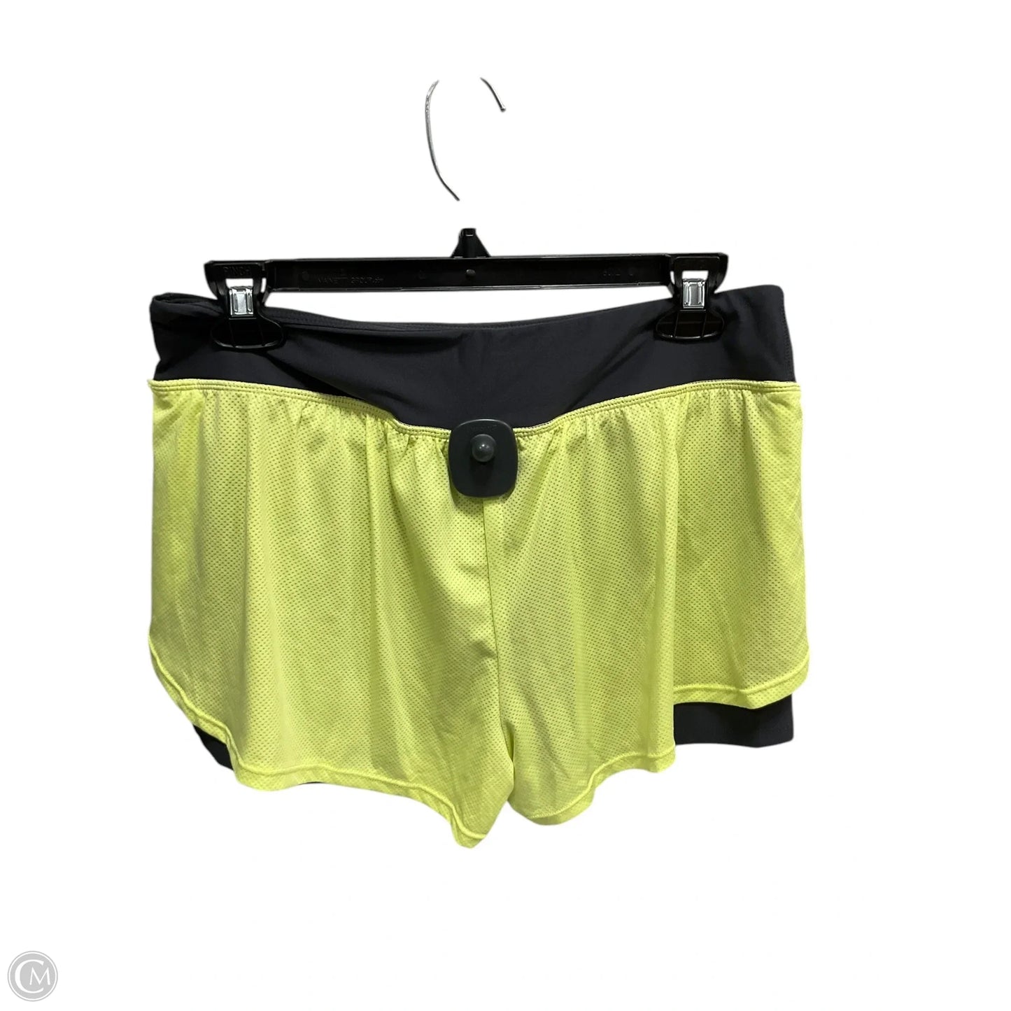 Athletic Shorts By Marika In Grey & Yellow, Size: M
