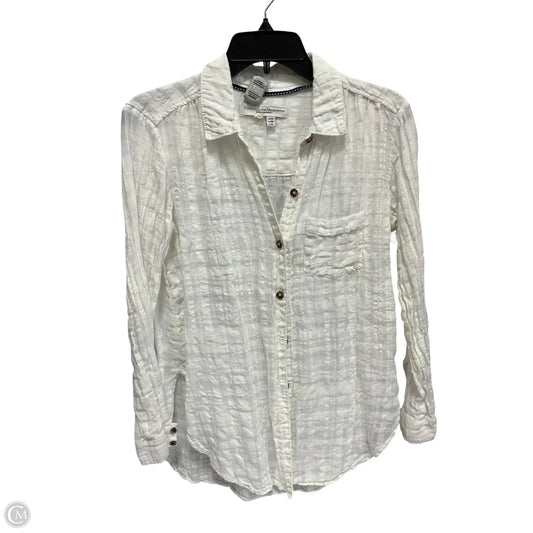 Blouse Long Sleeve By Pilcro In Cream, Size: 4