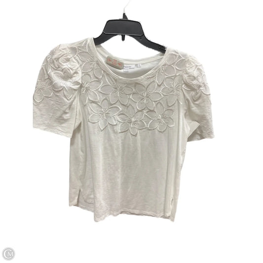 Top Short Sleeve By Chicos In White, Size: S