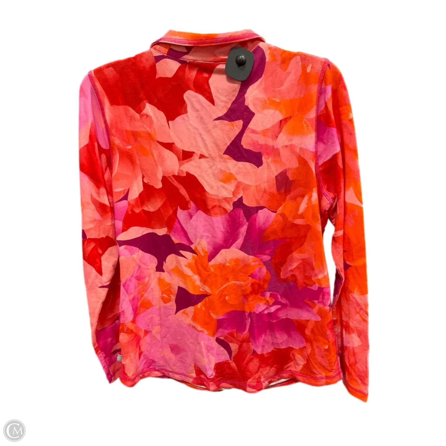 Athletic Top Long Sleeve Collar By Talbots In Multi-colored, Size: S