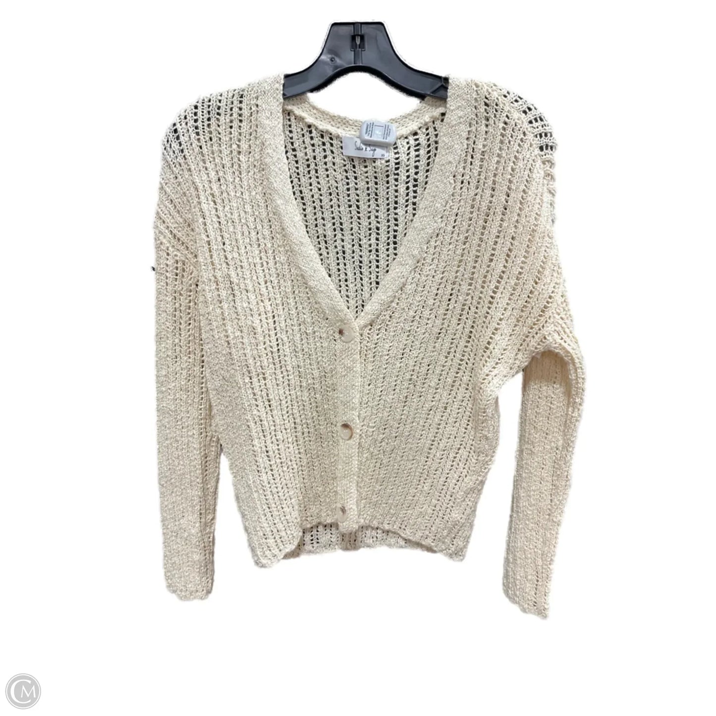 Sweater Cardigan By Sadie & Sage In Yellow, Size: Xs