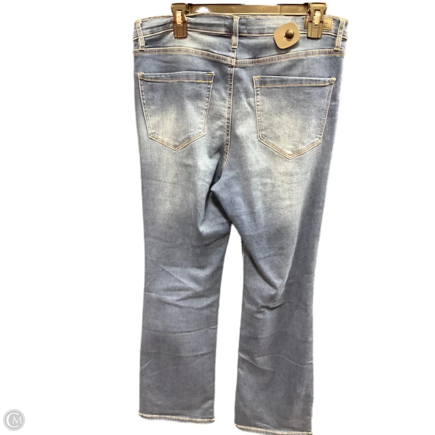 Jeans Wide Leg By Nicole Miller In Blue Denim, Size: 12