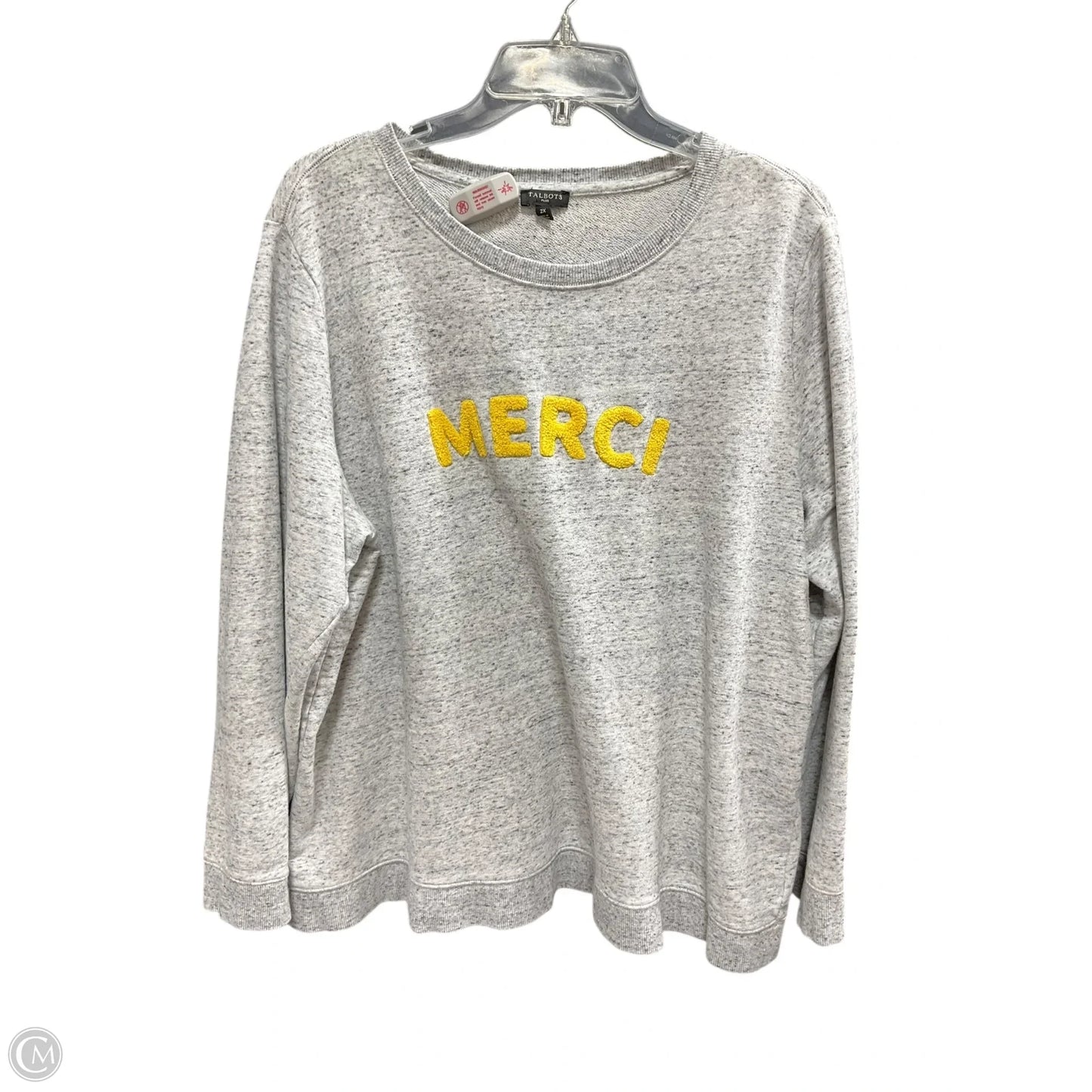 Top Long Sleeve Basic By Talbots In Ivory, Size: 2x