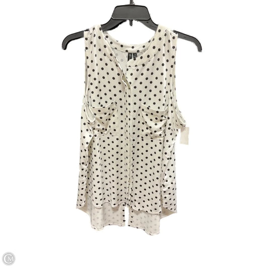 Top Sleeveless Basic By Clothes Mentor In Polkadot Pattern, Size: M