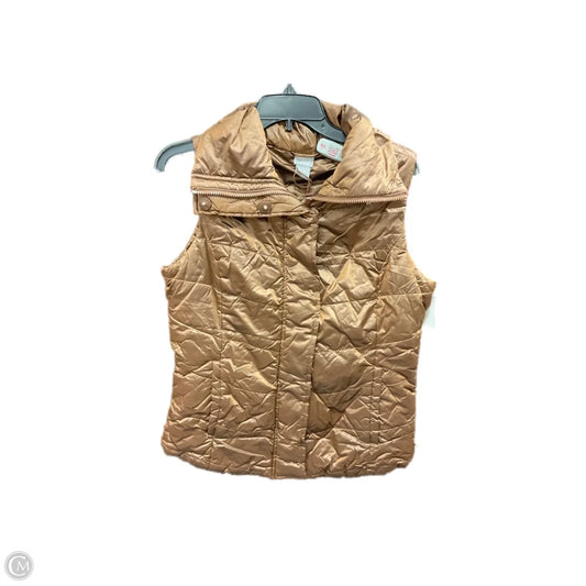 Vest Puffer & Quilted By Chicos In Bronze, Size: M