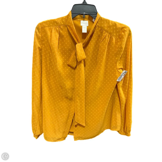 Top Long Sleeve Basic By Chicos In Yellow, Size: 0