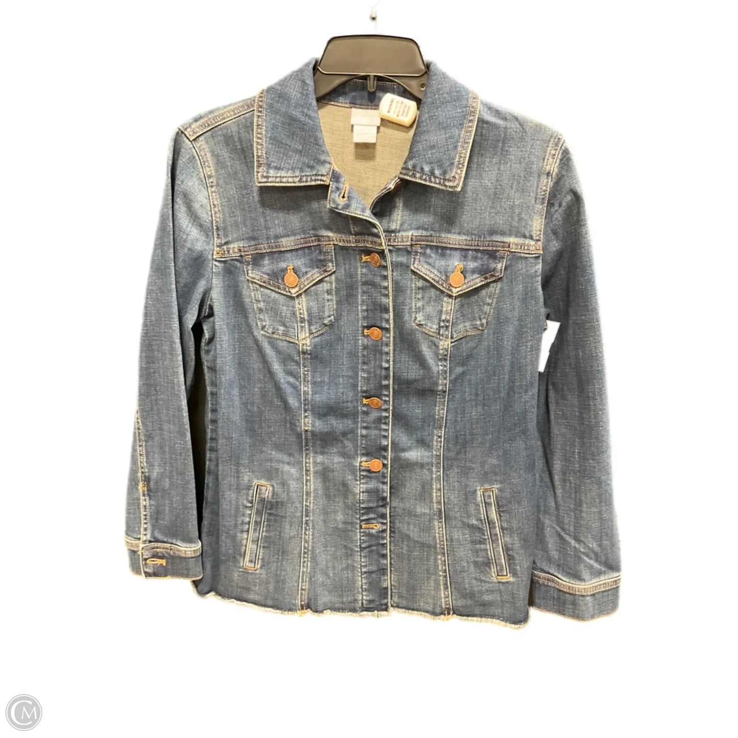 Jacket Denim By Chicos In Blue Denim, Size: M