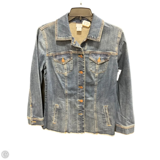 Jacket Denim By Chicos In Blue Denim, Size: M