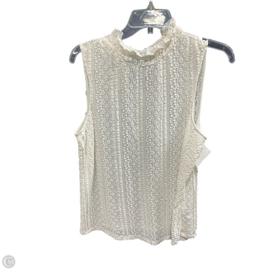 Top Sleeveless By Anthropologie In Cream, Size: L