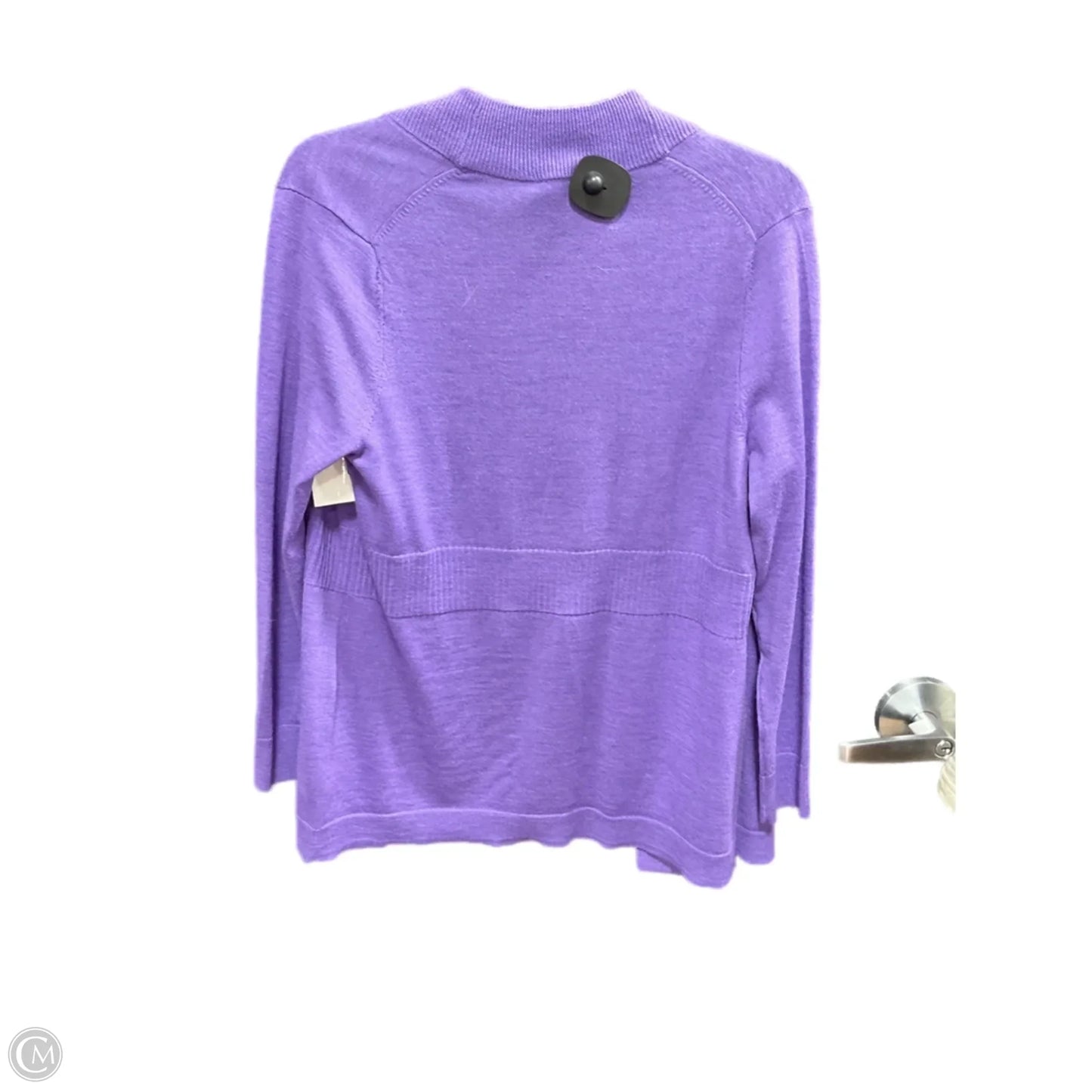 Sweater Cardigan By Talbots In Purple, Size: Mp