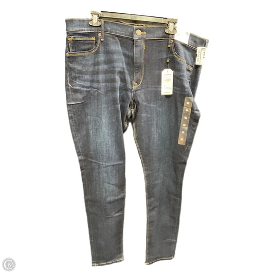 Jeans Skinny By Express In Blue Denim, Size: 18