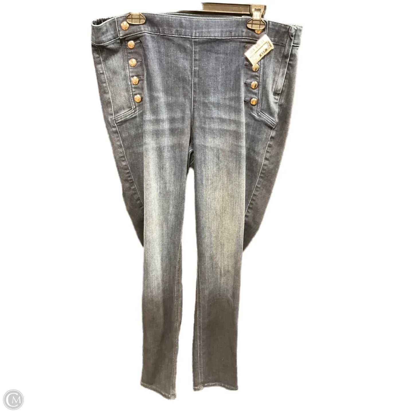 Jeans Straight By Express In Blue Denim, Size: 18