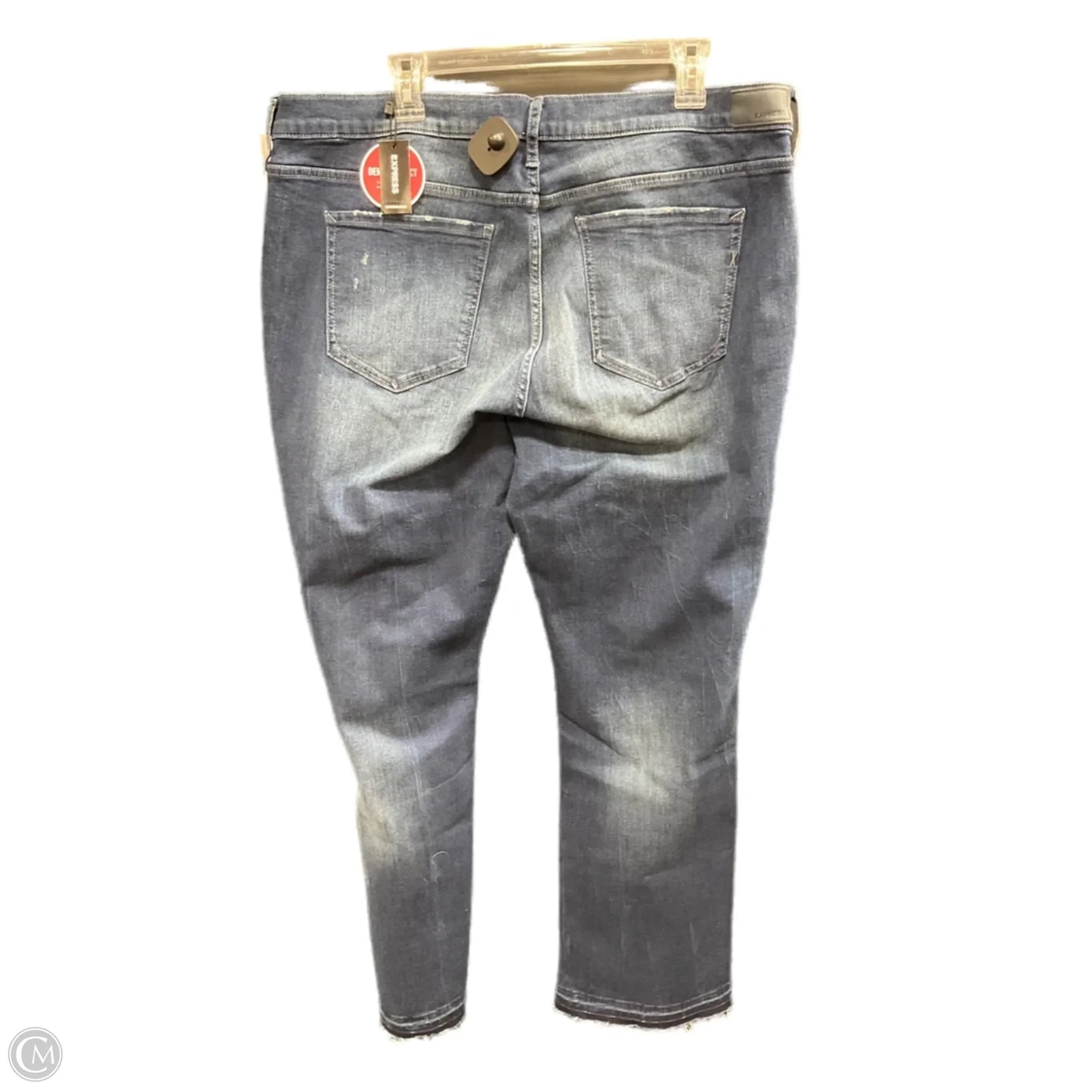 Jeans Skinny By Express In Blue Denim, Size: 18