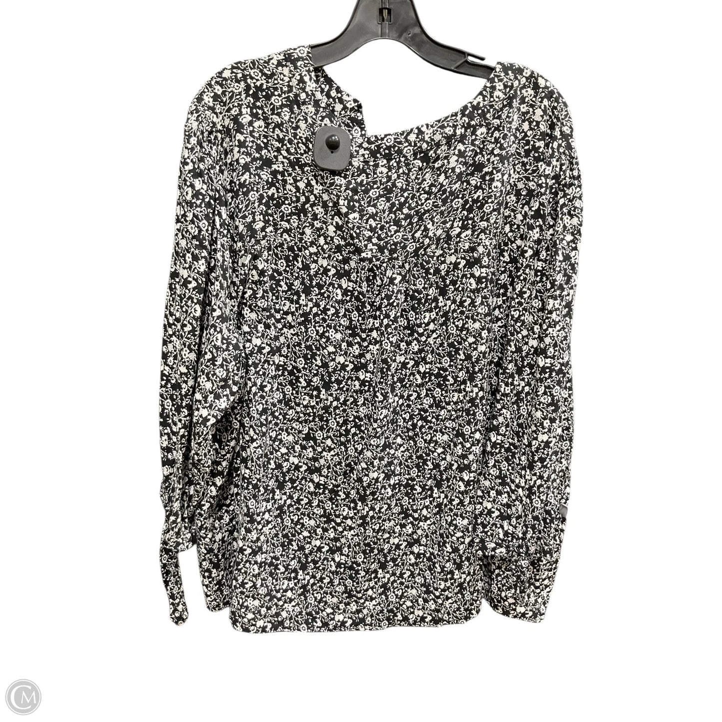 Top 3/4 Sleeve Basic By Jones New York In Floral Print, Size: 3x