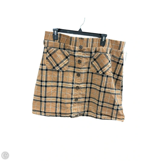 Skirt Mini & Short By Torrid In Black & Tan, Size: 1x