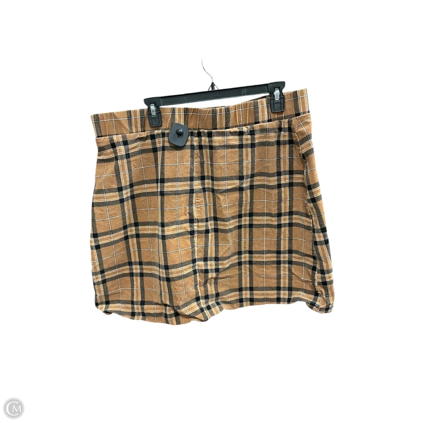 Skirt Mini & Short By Torrid In Black & Tan, Size: 1x