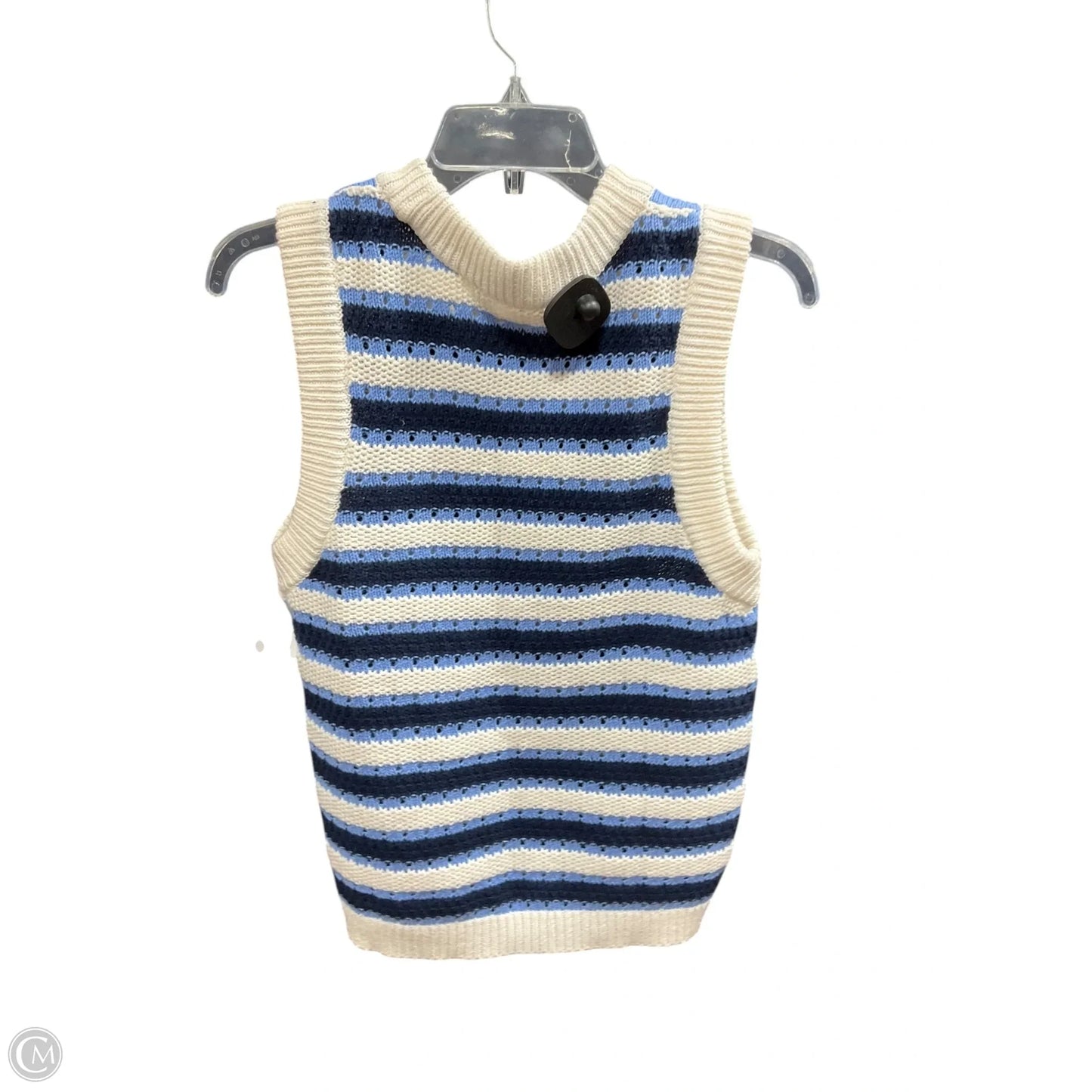 Top Sleeveless Basic By Loft In Blue & White, Size: S