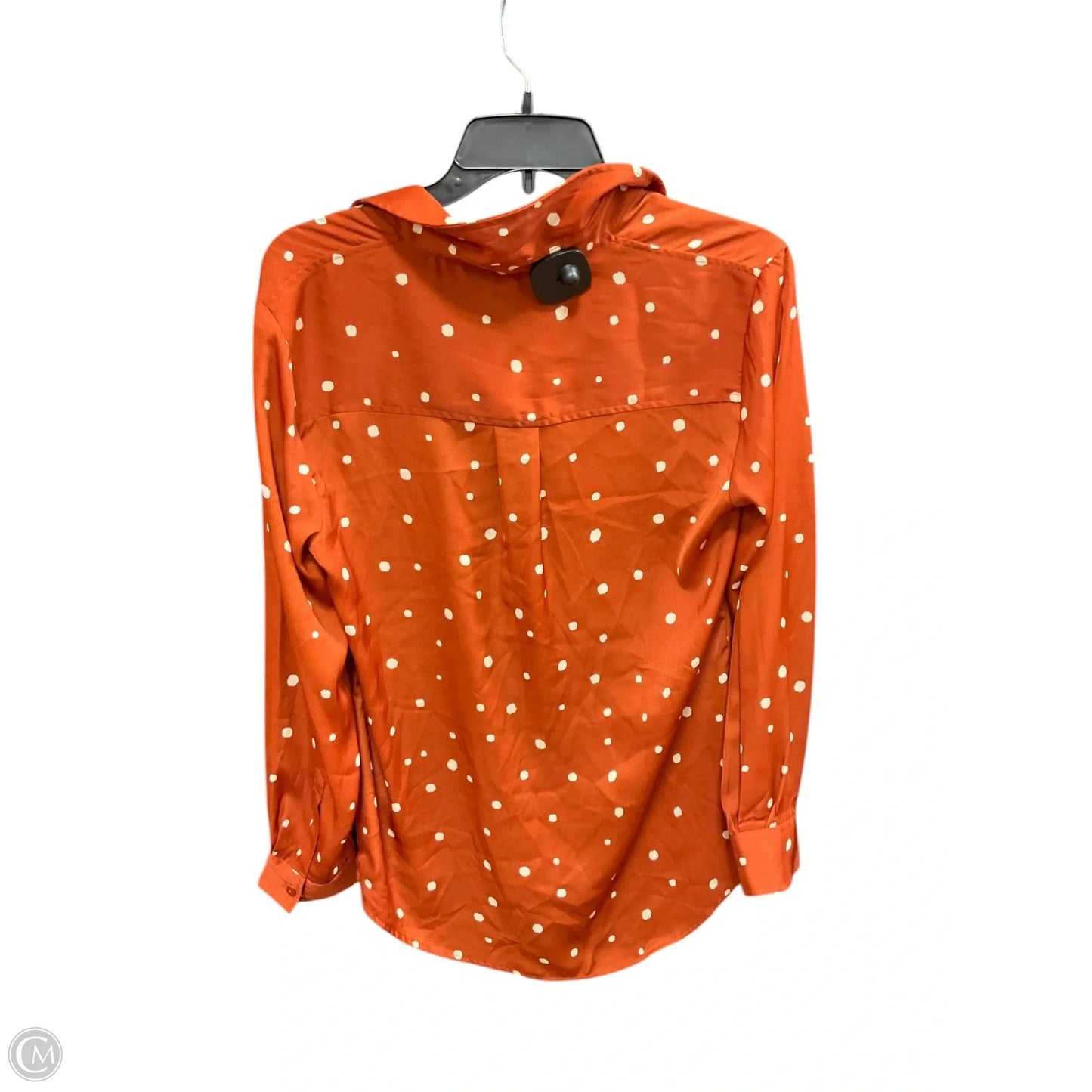Blouse Long Sleeve By Liverpool In Polkadot Pattern, Size: Xs