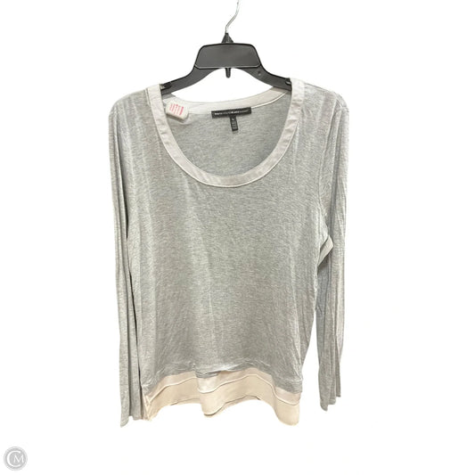 Top Long Sleeve Basic By White House Black Market In Grey, Size: L