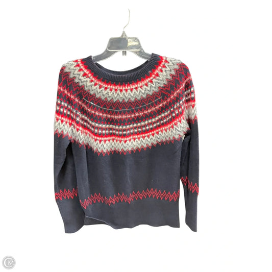 Sweater By Tommy Hilfiger In Blue Red & White, Size: L
