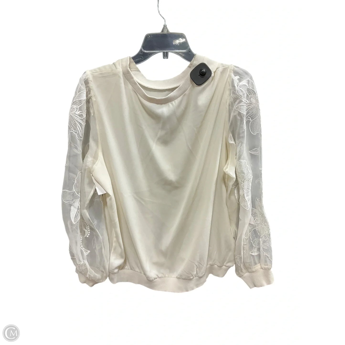 Top Long Sleeve Basic By Express In Beige, Size: L
