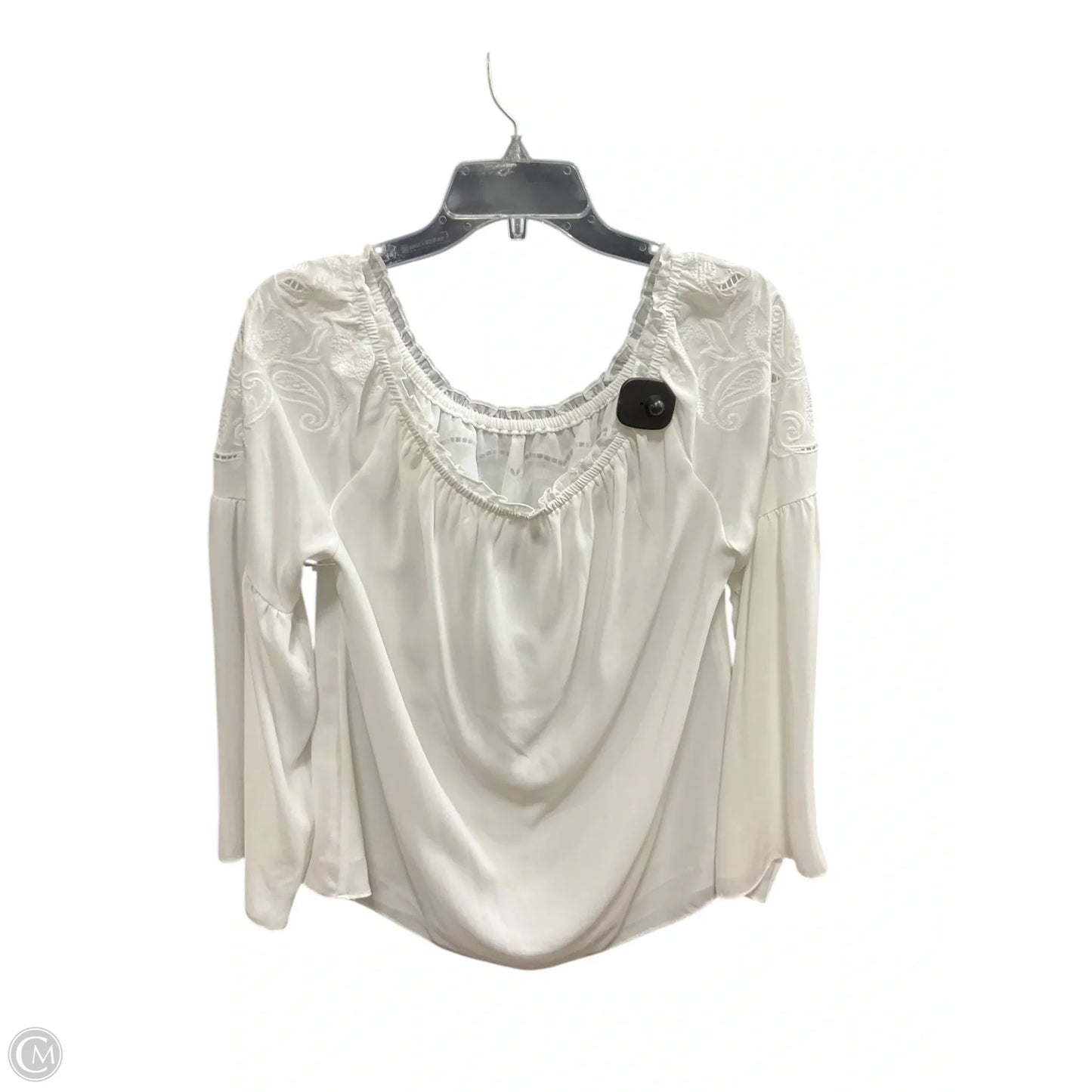 Top Long Sleeve Basic By White House Black Market In White, Size: L