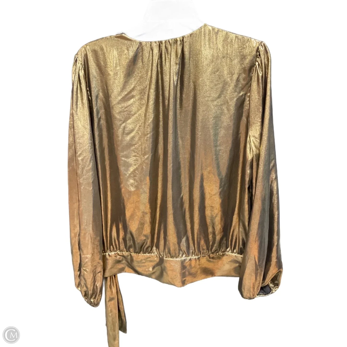 Top Long Sleeve By Inc In Gold, Size: L
