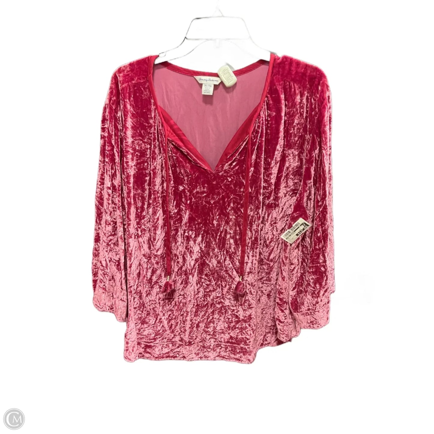 Top 3/4 Sleeve By Tommy Bahama In Pink, Size: Xl