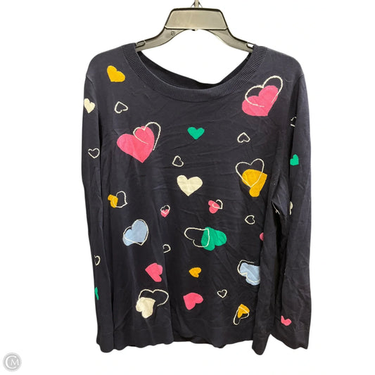 Top Long Sleeve Basic By Talbots In Navy, Size: 2x