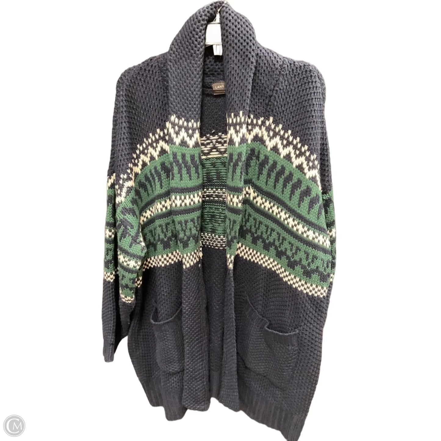 Sweater Cardigan By Lane Bryant In Blue & Green, Size: 22