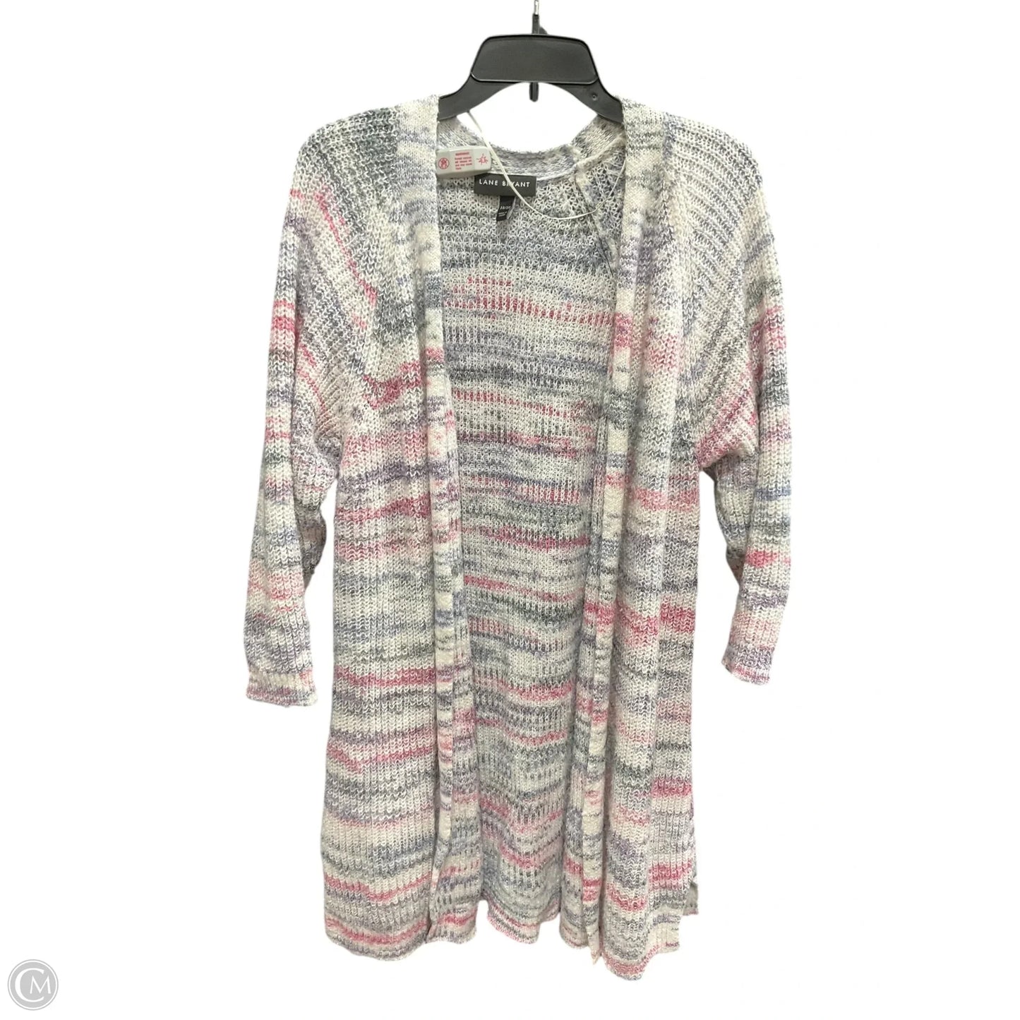 Sweater Cardigan By Lane Bryant In Pink & Purple, Size: 18