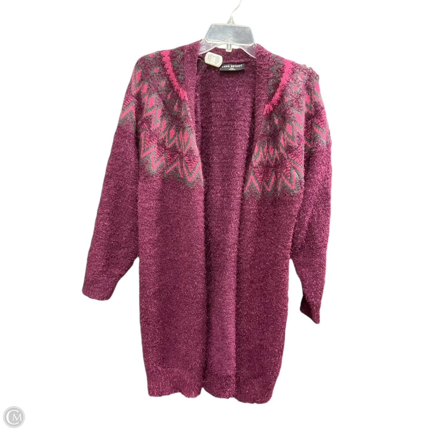 Sweater Cardigan By Lane Bryant In Purple, Size: 18